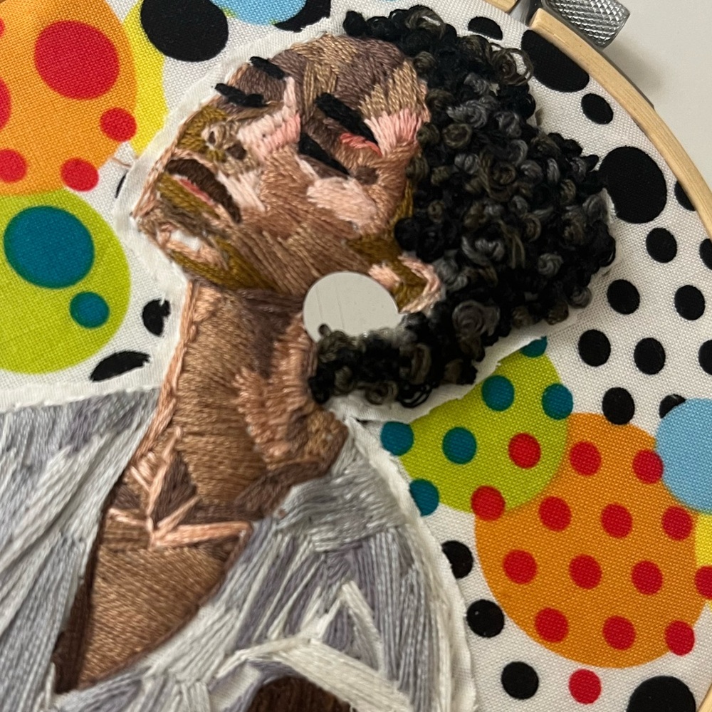 GROOVE IS IN THE HEART Embroidered Art - Picture 4 of 4